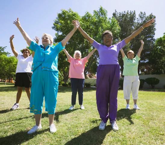 Senior Women Exercising
